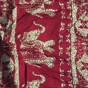 Boho elephant patterned shorts